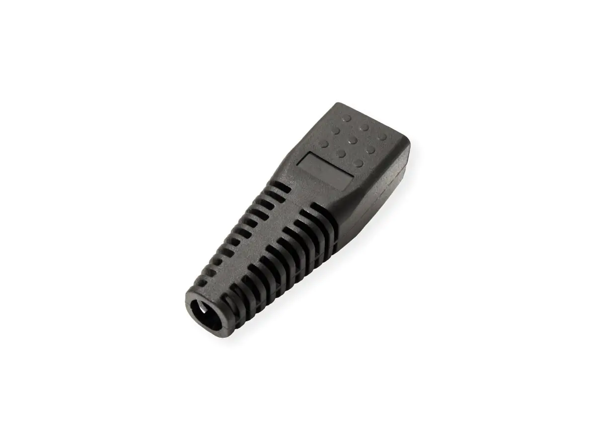ROLINE Netzwerkkabel-Knickschutz - RJ-45, zuschneidbar - Schwarz (Packung mit 10) 12.01.1115