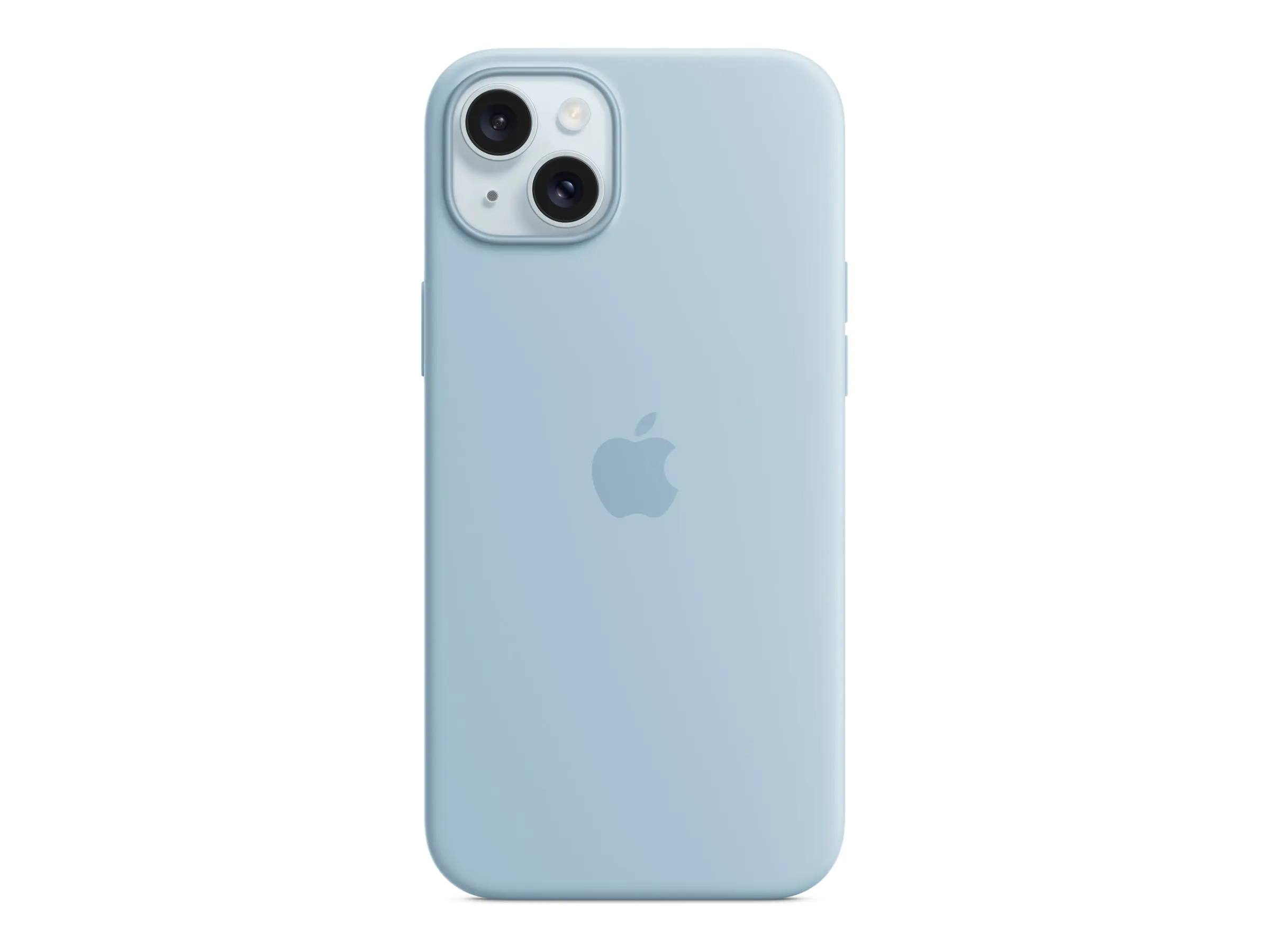 Apple - Hintere Abdeckung für Mobiltelefon - kompatibel mit MagSafe - Silikon - Hellblau - für iPhone 15 Plus