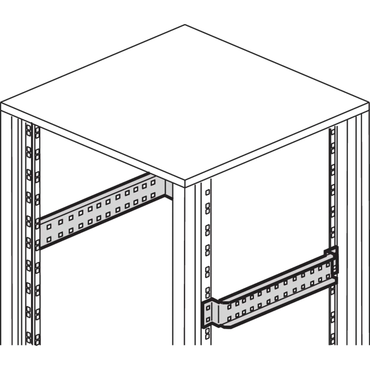 SCHROFF DEPTH MEMBER 19"800D (2PCS)