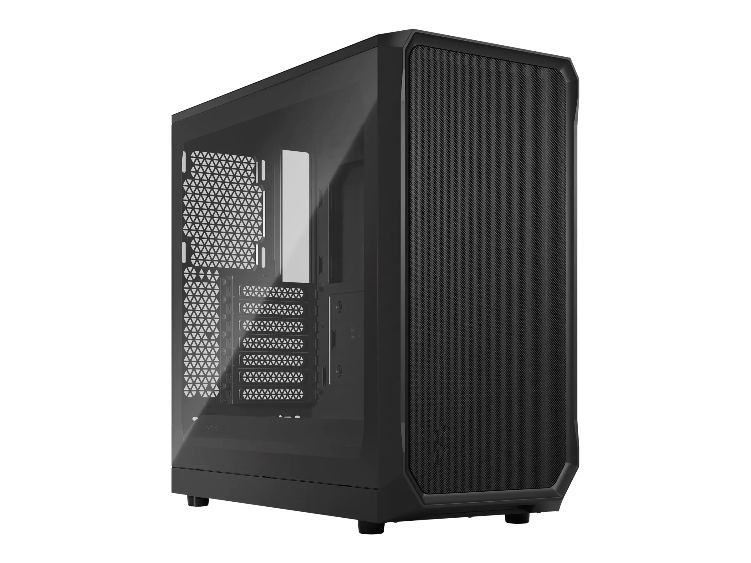Fractal Design Focus 2 - Tower - ATX - Seitenteil mit Fenster (gehärtetes Glas) - keine Spannungsversorgung (ATX) - Schwarz TG mit klarer Farbe - USB/Audio