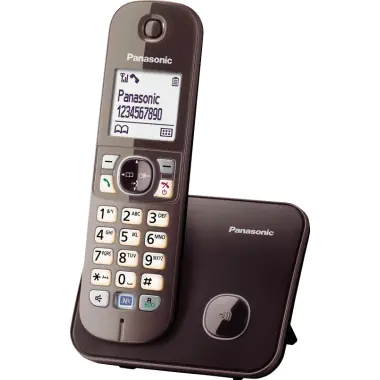 Panasonic KX-TG6811 - Schnurlostelefon mit Rufnummernanzeige - DECT - Mokkabraun