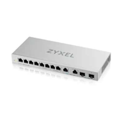 Zyxel XGS1010-12 - V2 - Switch - managed - 8 x 10/100/1000 + 2 x 100/1000/2.5G + 2 x 1 Gigabit/10 Gigabit SFP+ (Uplink) - Desktop, wandmontierbar