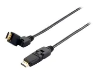 Equip Life High Speed HDMI Cable with Ethernet - HDMI-Kabel mit Ethernet - HDMI männlich zu HDMI männlich - 1 m - Schwarz