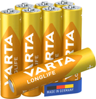 Varta 04103, Einwegbatterie, AAA, Alkali, 1,5 V, 8 Stück(e), Gold, Gelb 04103 101 418