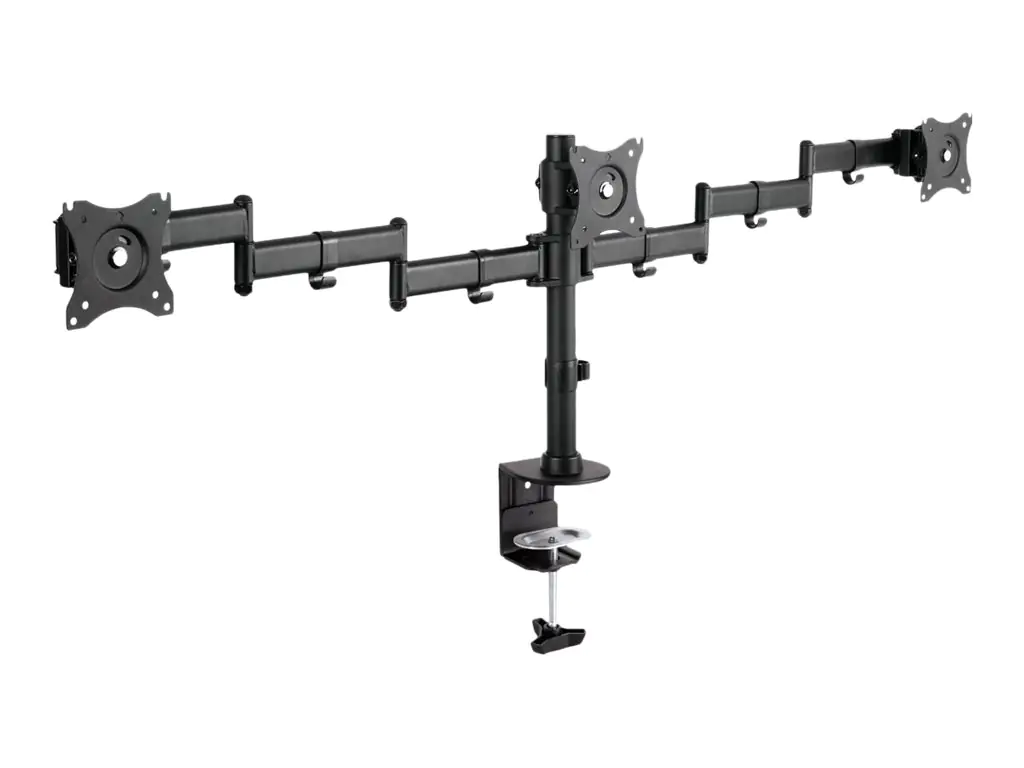 InLine - Aufstellung - für 3 LCD-Anzeigen - Schwarz - Bildschirmgröße: 33-68.6 cm (13"-27") - Tischmontage