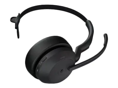 Jabra Evolve2 55 MS Mono - Headset - On-Ear - Bluetooth - kabellos - aktive Rauschunterdrückung - Adapter USB-A via Bluetooth - Schwarz - Zoom Certified, Cisco Webex Certified, Tencent Meeting Certified, Alcatel-Lucent-zertifiziert, Avaya Certified, Unify