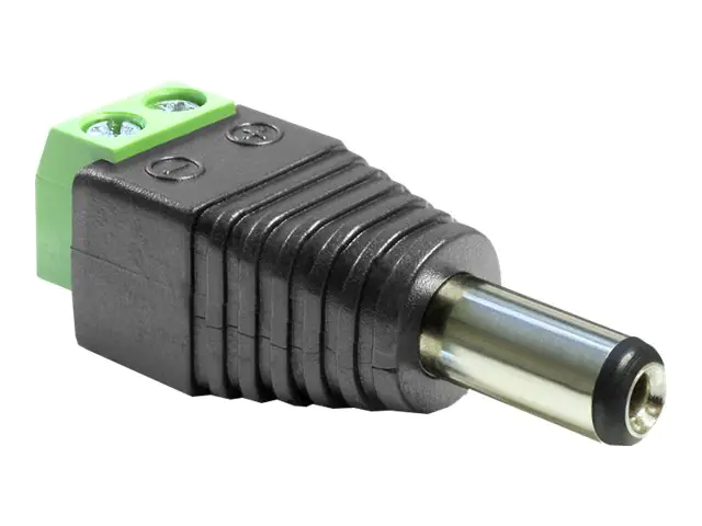 Delock Adapter DC 2.1 x 5.5 mm male > Terminal Block - Netzteil - 2-polige Klemmleiste (M) zu Gleichstromstecker 2,1 mm (M)