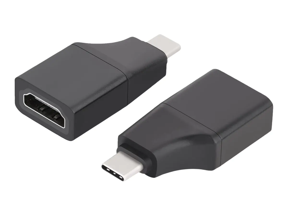VALUE - Videoadapter - 24 pin USB-C männlich zu HDMI weiblich - Schwarz - unterstützt 4K 60 Hz (3840 x 2160)