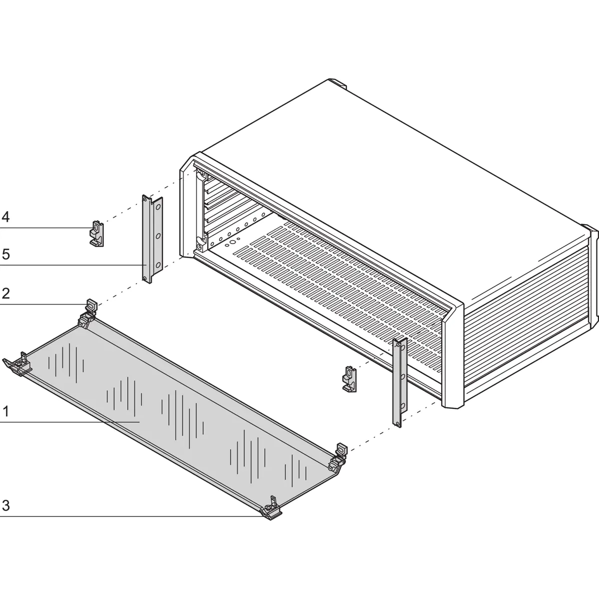 Schroff FRONT COVER 3U 63HP PROP/PRO - Rack-Zubehör