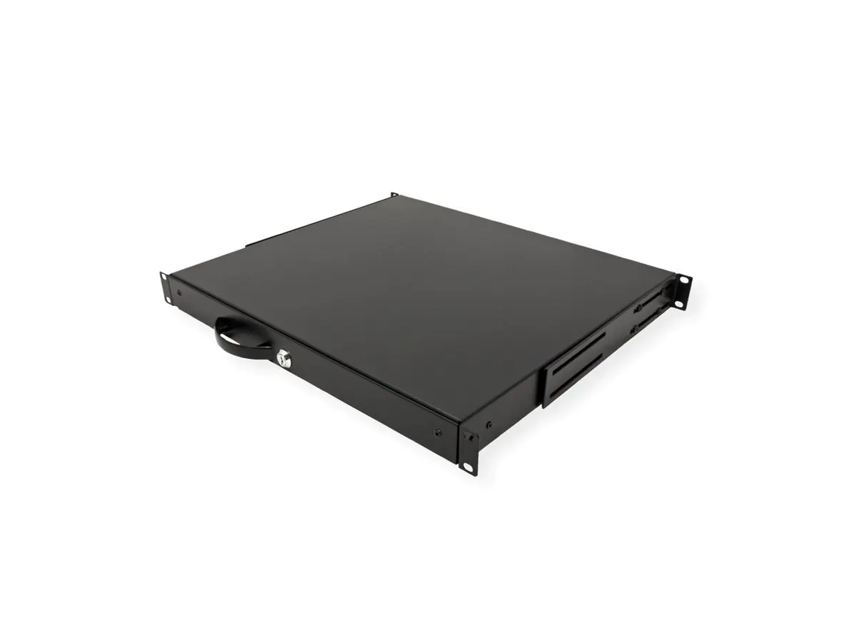 ROLINE Tastatur-Tablett - abschließbar, Tiefe 400 mm - RAL 9005, Jet Black - 1U - 48.3 cm (19") 26.21.0268