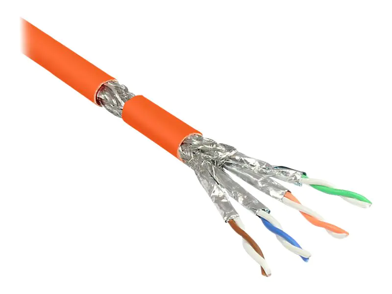 Good Connections - Bulkkabel - 25 m - SFTP, PiMF - CAT 7 - halogenfrei, Riser - orange