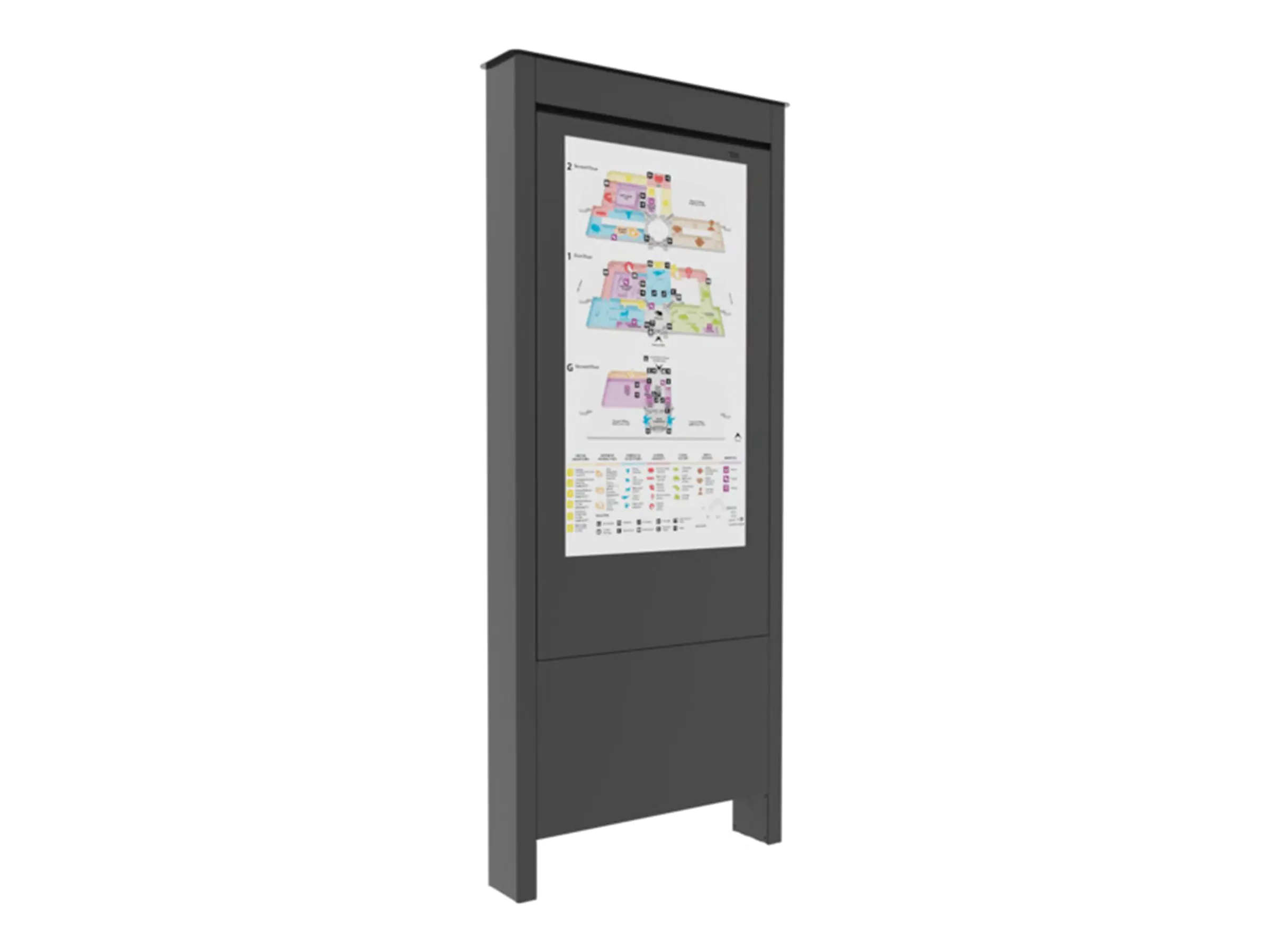 Chief Impact - Kiosk - Hochformat - für AV-System - Outdoor - verriegelbar - stainless steel - Schwarz - Bildschirmgröße: 124.5 cm (49") OLF49BP-LG