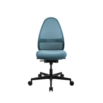 TOPSTAR Bürodrehstuhl SITNESS ART 43-52cm Synchronmechanik Rolle hart gebremst (für Teppichboden) Kunststoff blau