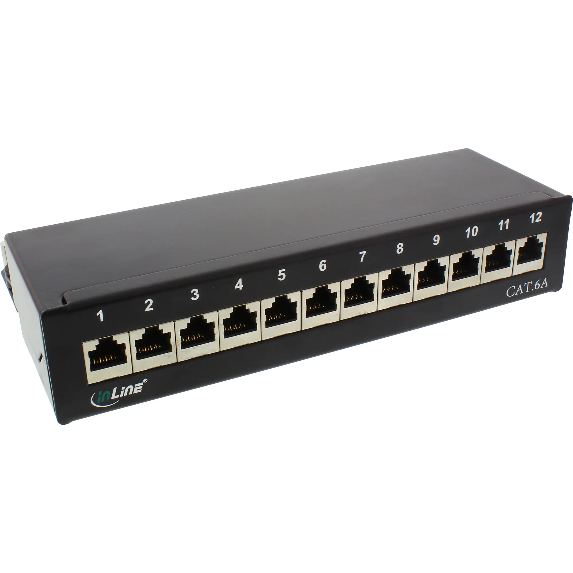 InLine - Patch Panel - RJ-45 X 12 - Schwarz, RAL 9005
