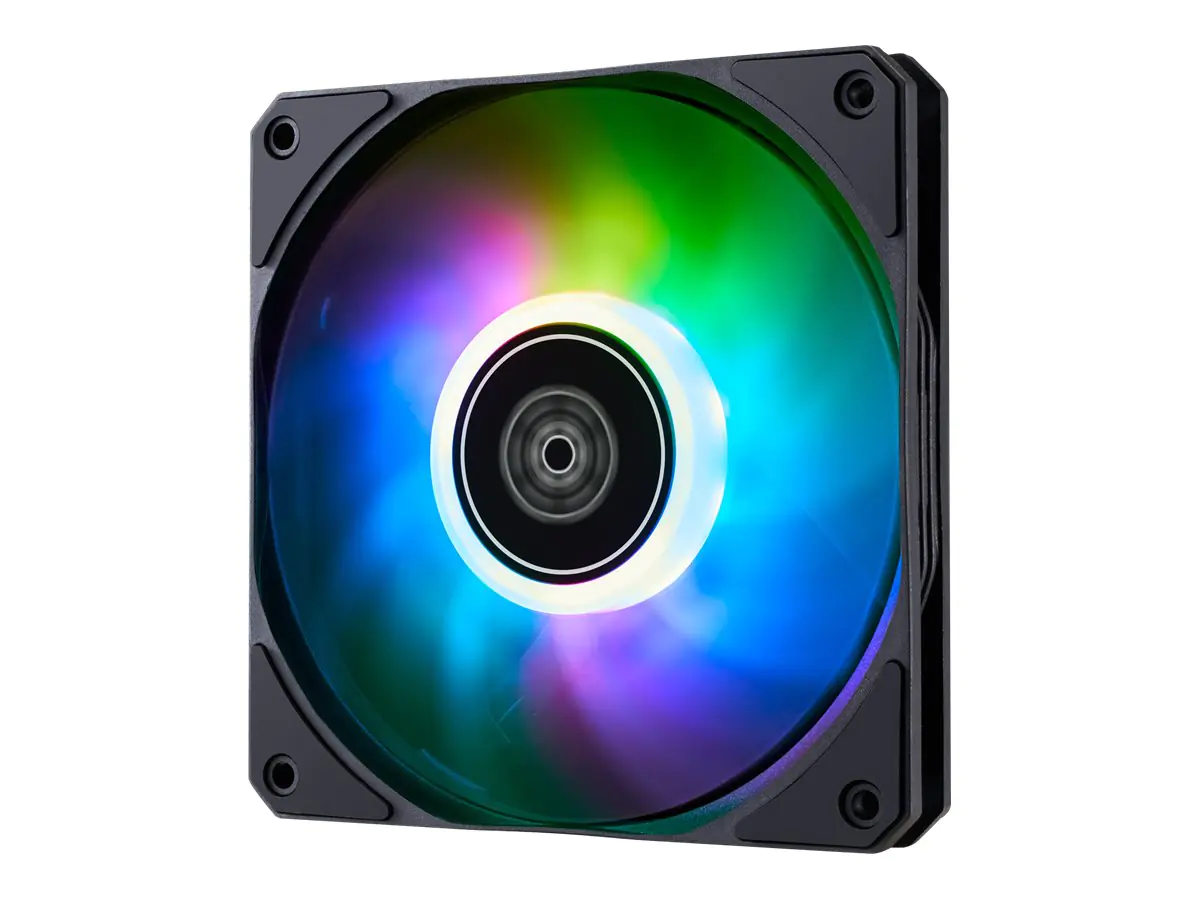 SilverStone Air Slimmer 120 ARGB - Gehäuselüfter - dünn - 120 mm - schwarzer Rahmen, durchsichtige Lüfterschaufeln