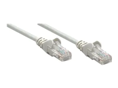 Intellinet Network Patch Cable, Cat5e, 0.25m, Grey, CCA, SF/UTP, PVC, RJ45, Gold Plated Contacts, Snagless, Booted, Polybag - Patch-Kabel - RJ-45 (M) bis RJ-45 (M) - 25 cm - SF/UTP - CAT 5e - geschirmt, ohne Haken - Grau