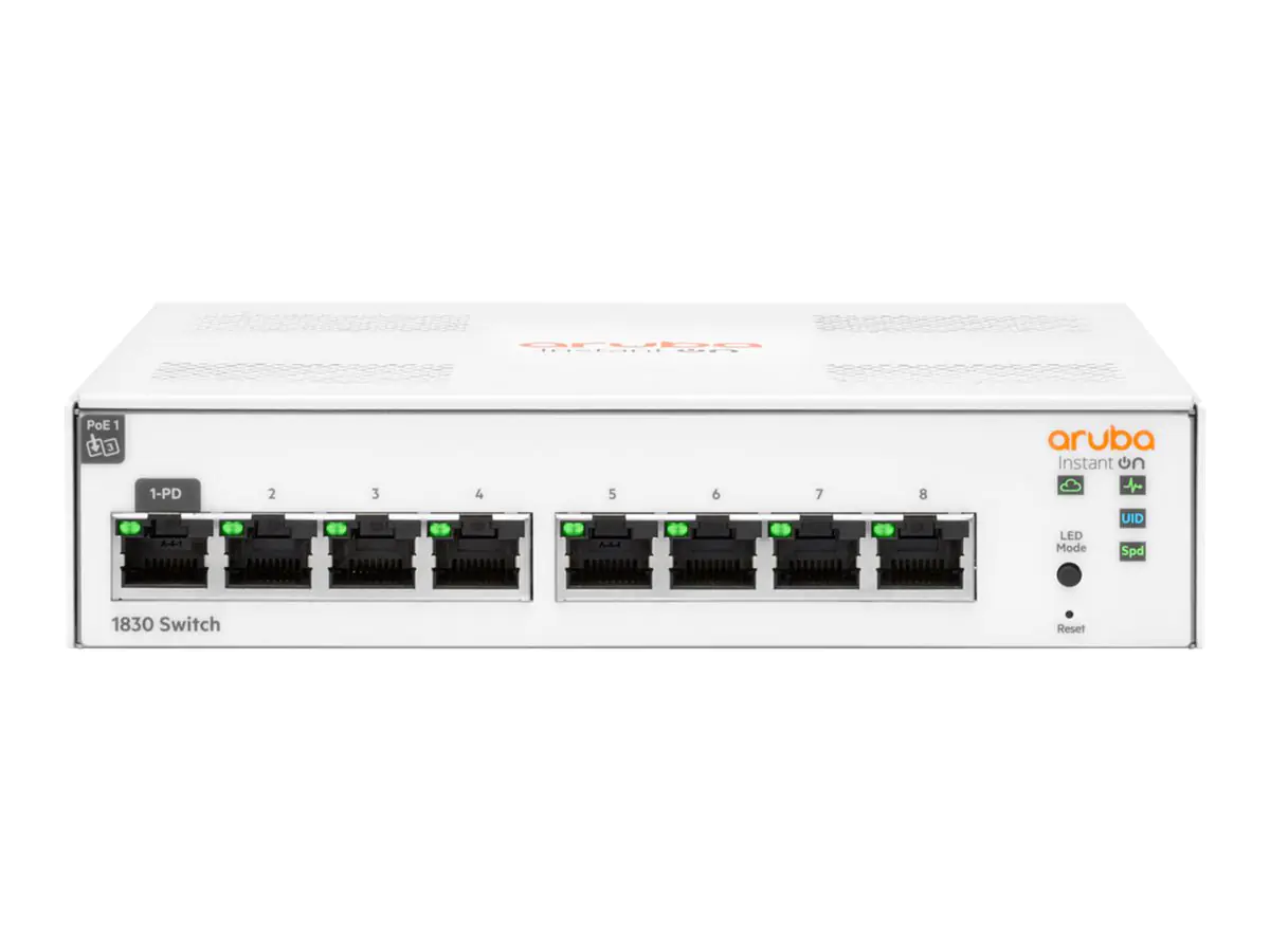 HPE Networking Instant On 1830 8G Switch - Switch - Smart - 8 x 10/100/1000 - Desktop