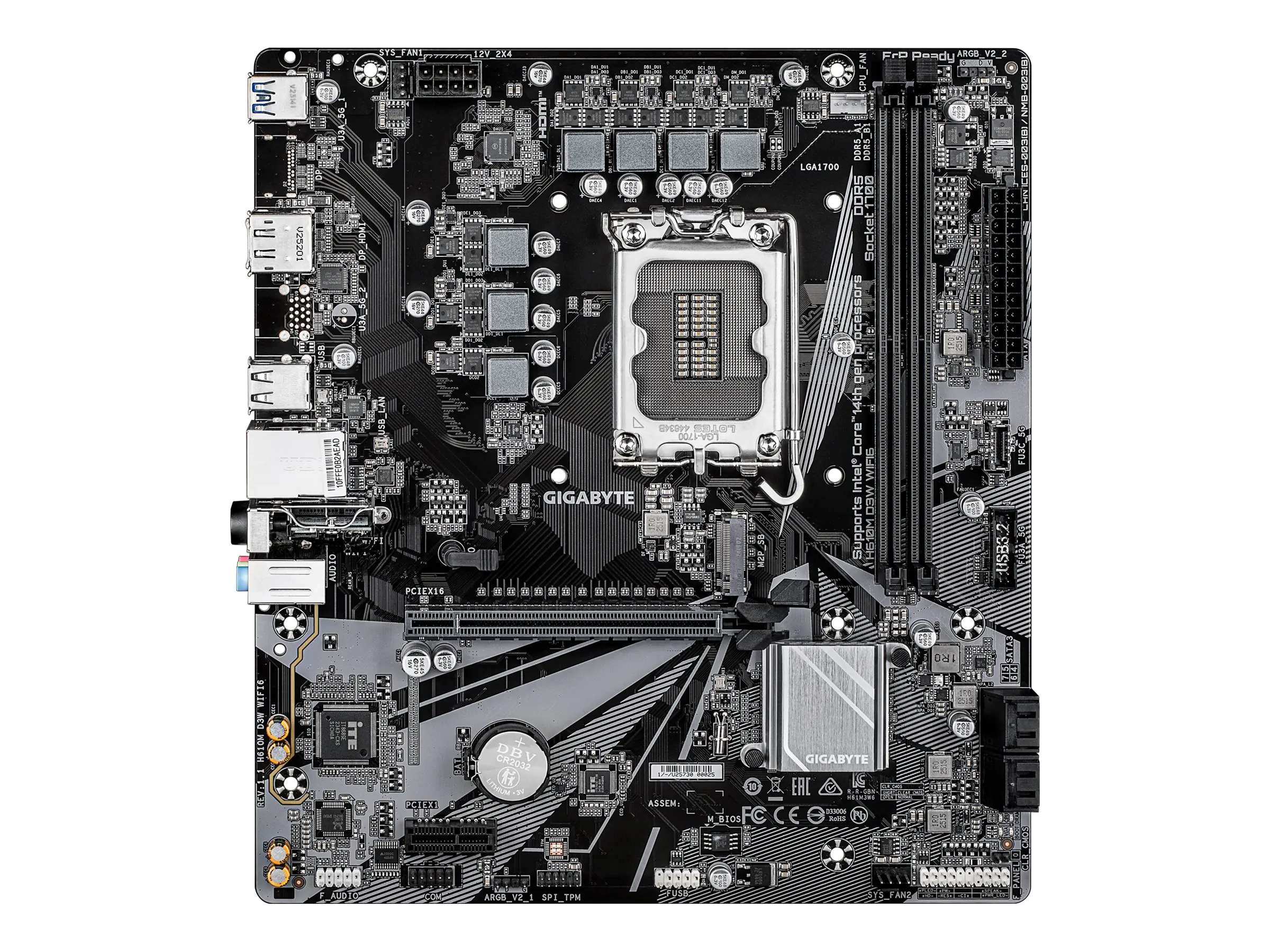 Gigabyte H610M D3W WIFI6 - 1.1 - Motherboard - micro ATX - LGA1700 Sockel - H610 Chipsatz - USB