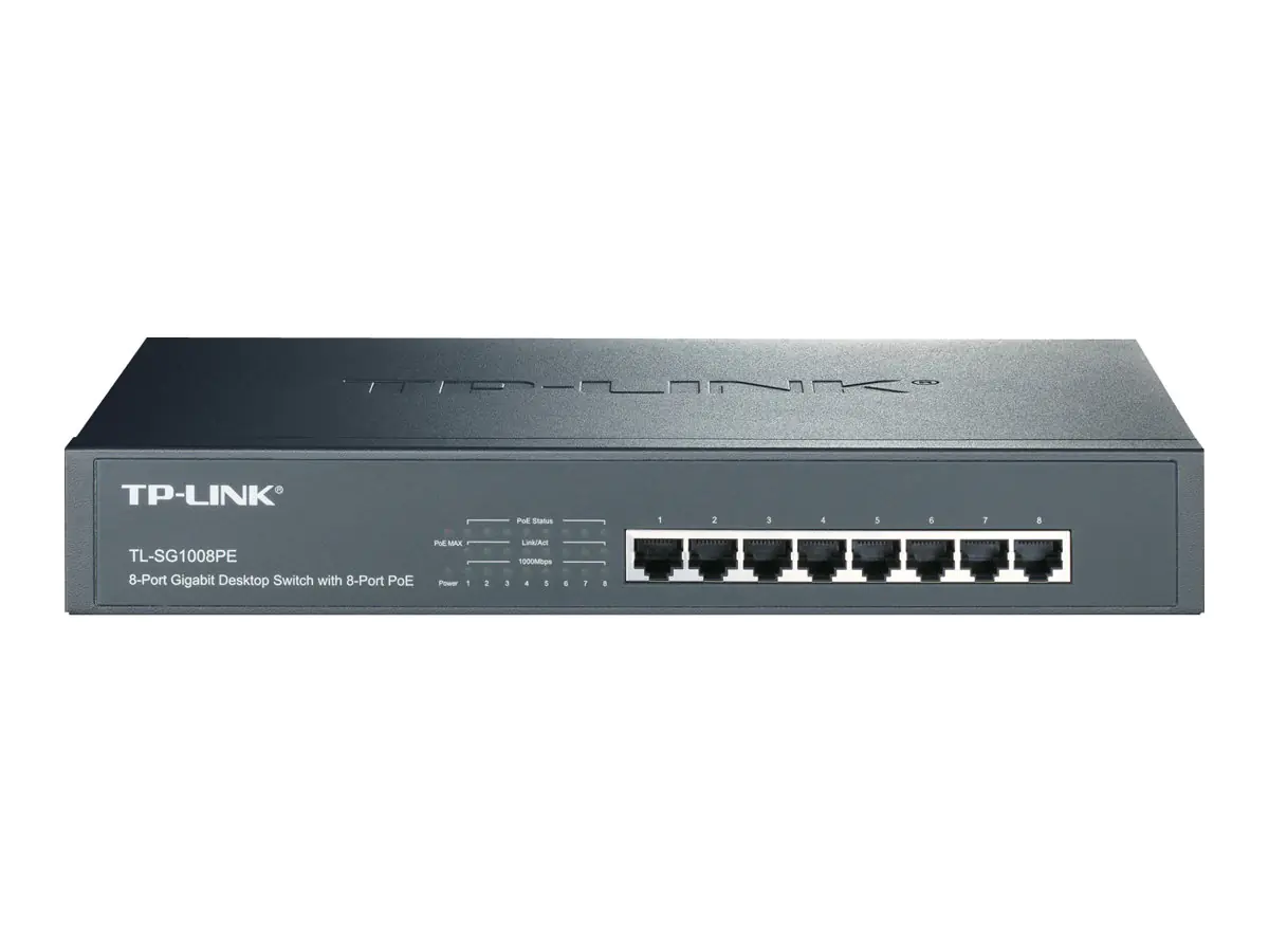 TP-LINK Switch 8 Desktop, an Rack montierbar