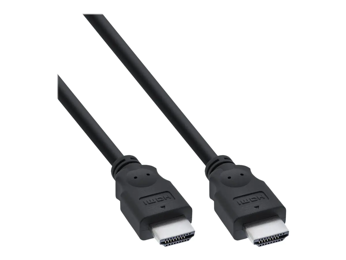 InLine High Speed - HDMI-Kabel - HDMI männlich zu HDMI männlich - 50 cm - Schwarz