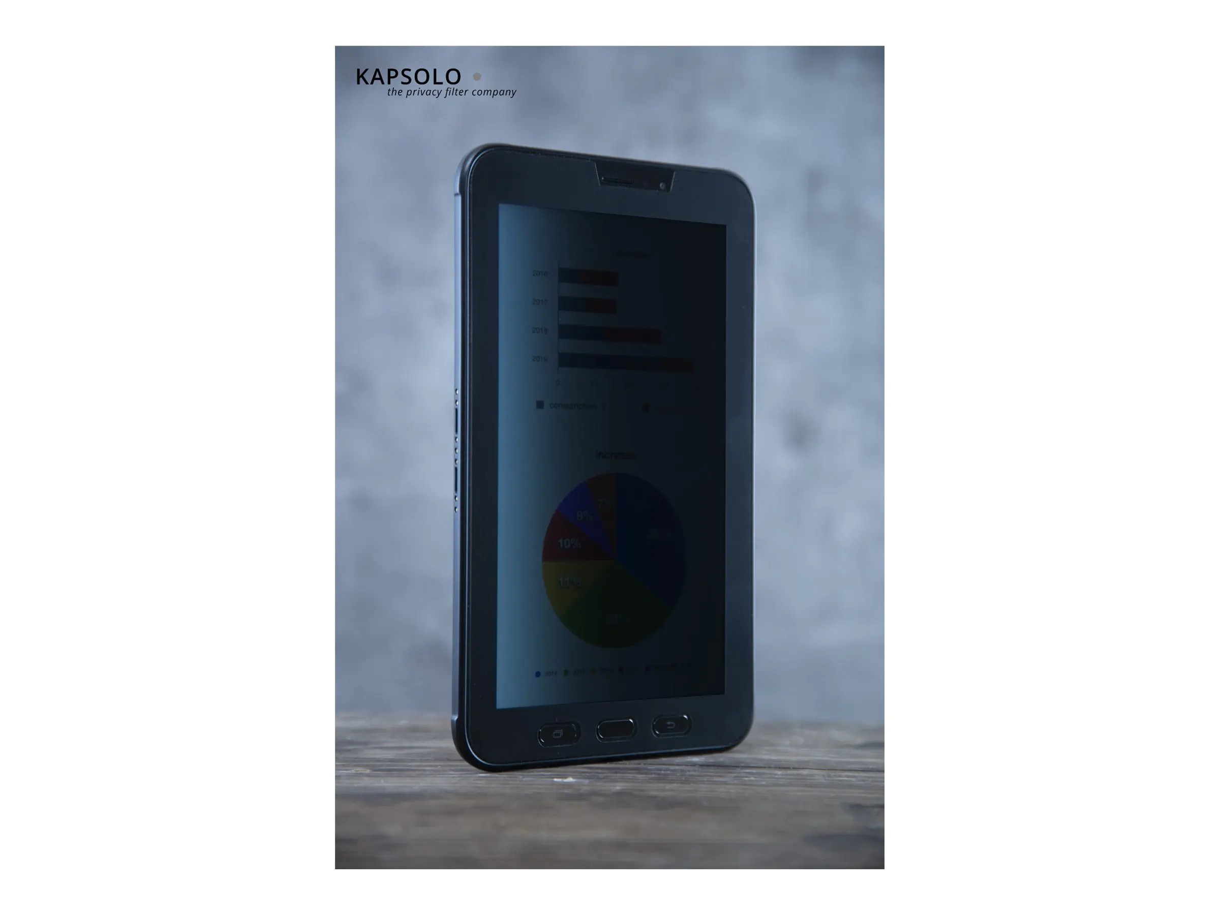 KAPSOLO Blickschutzfolie für Mobiltelefon (Querformat)
