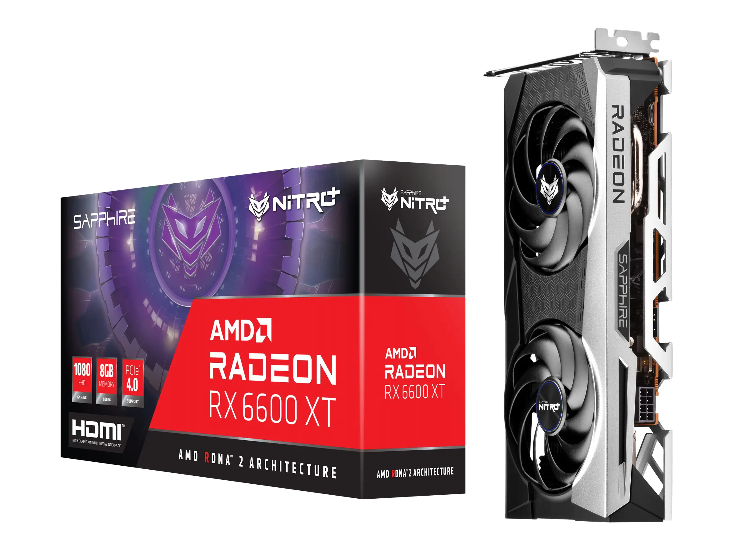 Sapphire NITRO+ Radeon RX 6600 XT - Grafikkarten - Radeon RX 6600 XT - 8 GB GDDR6 - PCIe 4.0 - 3 x DisplayPort, HDMI