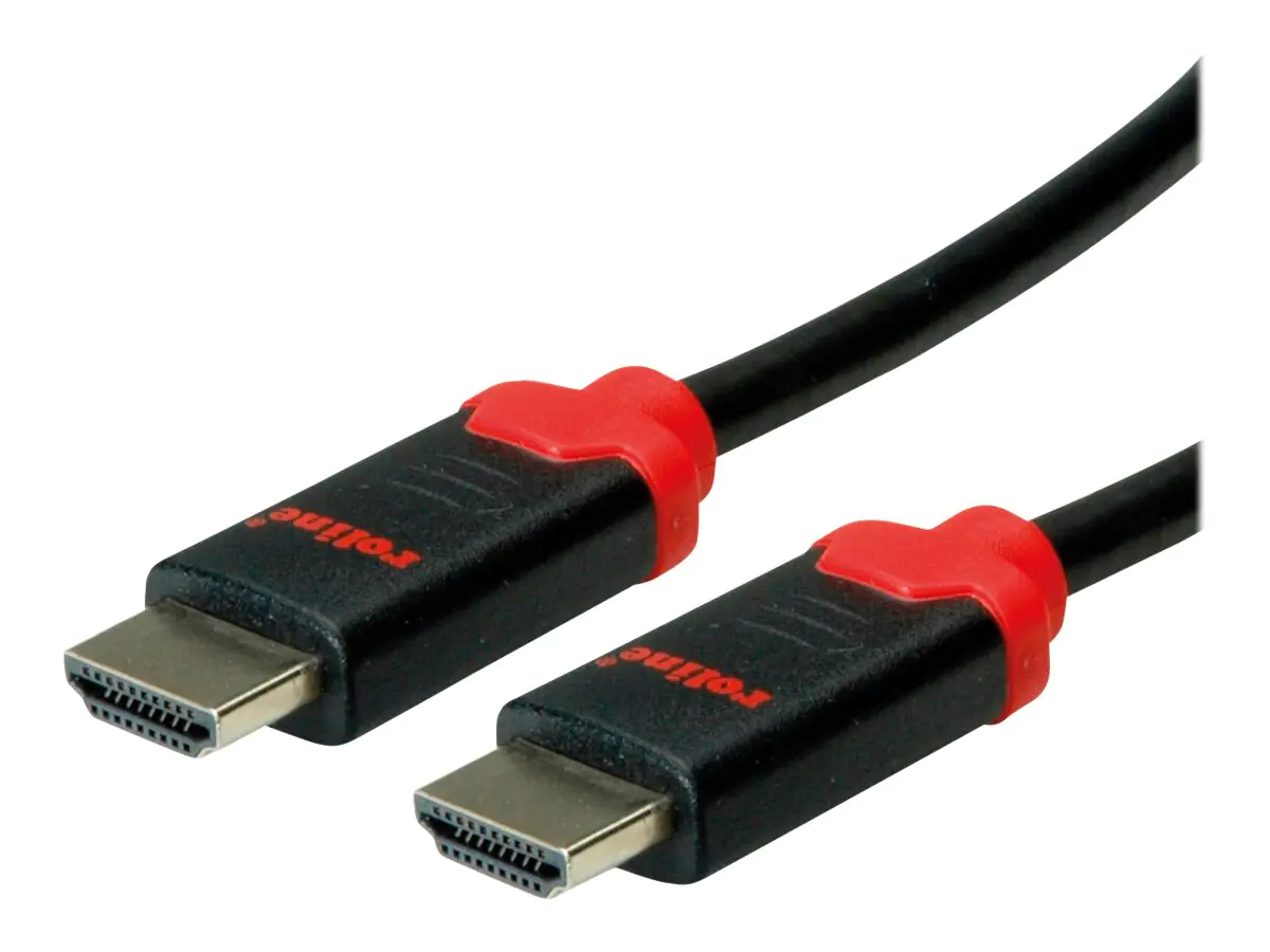 Roline - Ultra High Speed - HDMI-Kabel - HDMI männlich zu HDMI männlich - 3 m - Doppelisolierung - Schwarz - 10K UWHD-Support (10.240 x 4.320)