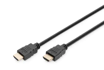DIGITUS - HDMI-Kabel mit Ethernet - HDMI männlich zu HDMI männlich - 2 m - Schwarz - 4K Unterstützung