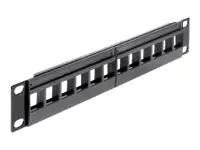 Delock Patch Panel - Schwarz - 1U - 25.4 cm (10") 43259