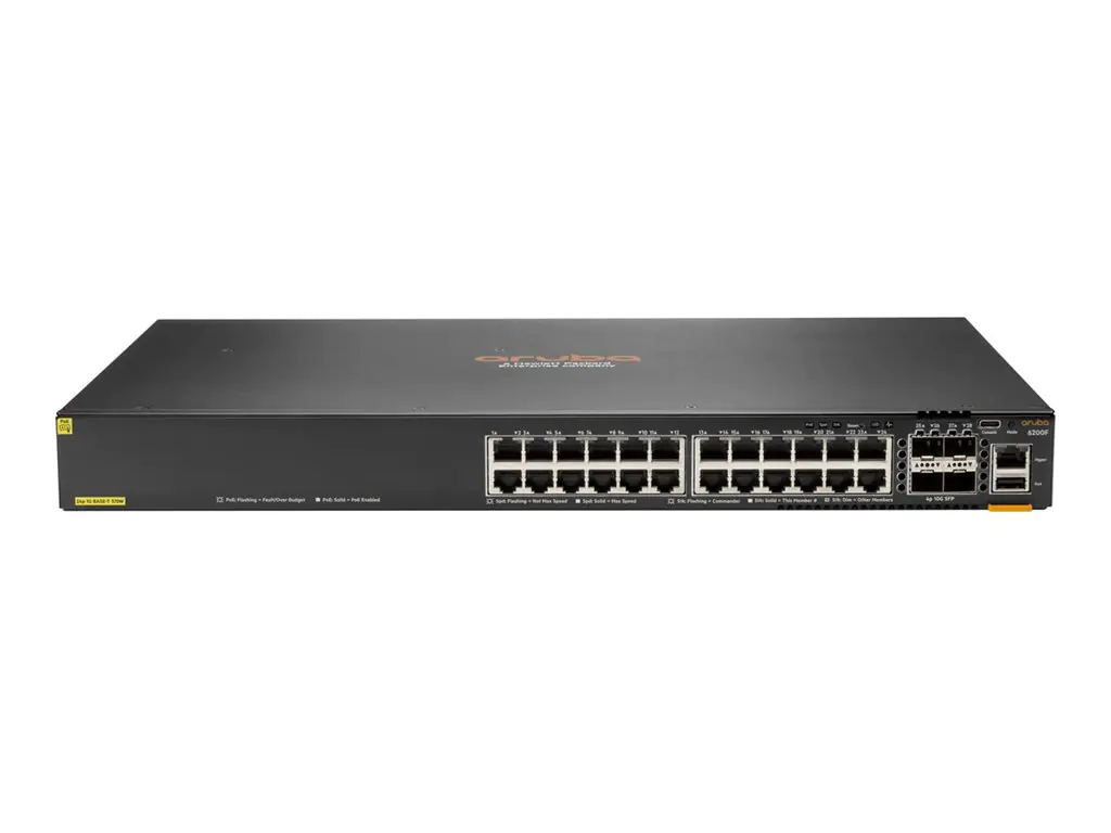 HPE Aruba CX 6200F - Switch - nur horizontale Oberflächenmontage - L3 - managed - 24 x 10/100