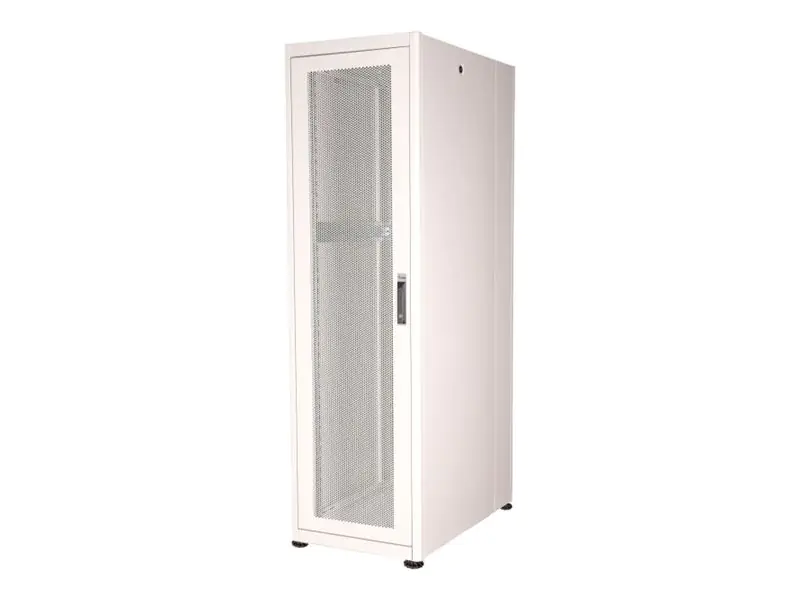 Equip Basic Flex Line - Schrank Netzwerkschrank - 600x1000 mm, mit hochdurchlässiger perforierter Fronttür, abnehmbare und abschließbare Paneele, montiert - freistehend - Hellgrau, RAL 7035 - 42HE - 48.3 cm (19") EBF-42-6010-G-CCAA