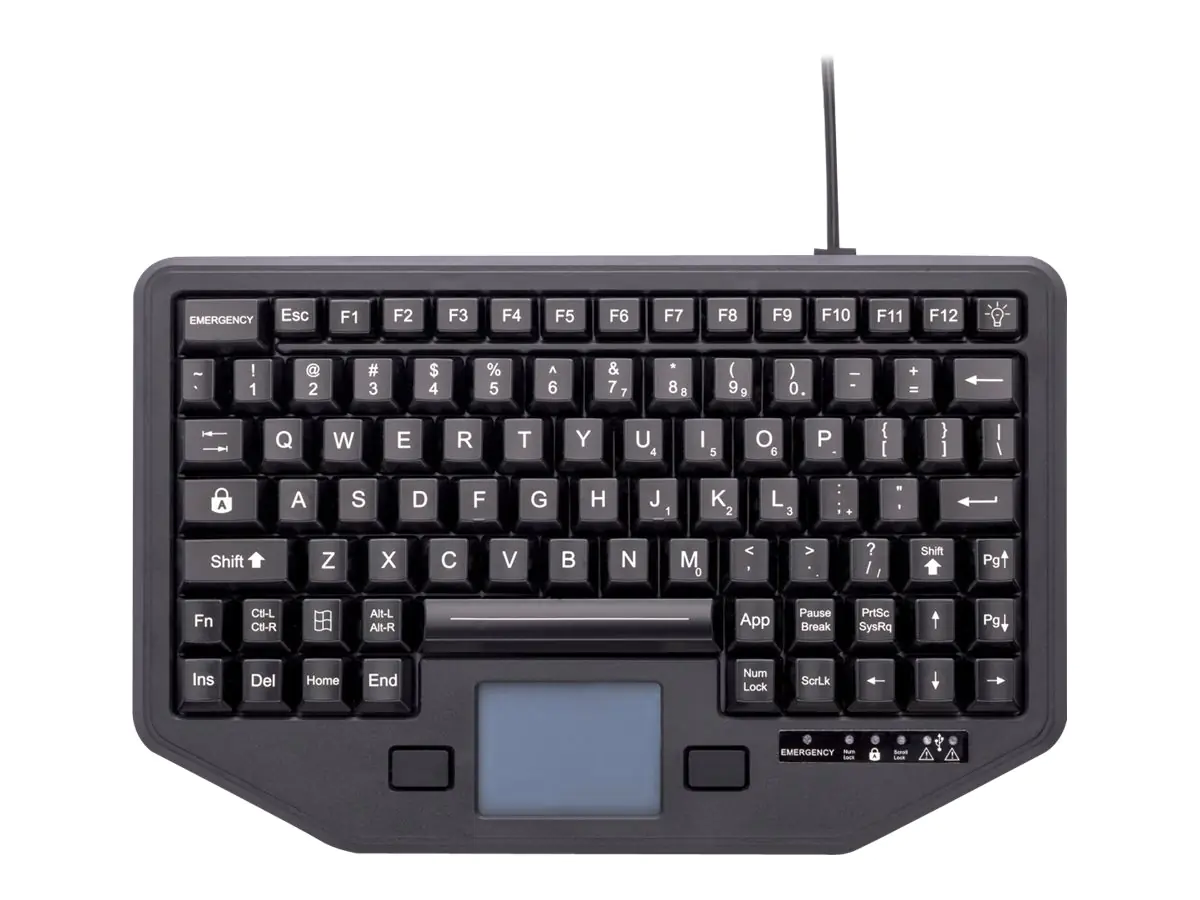 Gamber-Johnson iKey Full Travel - Tastatur - mit Touchpad