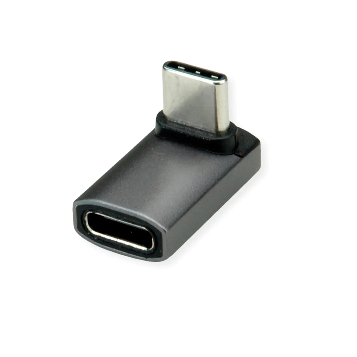 ROLINE USB4 40G Typ C Adapter ST/BU 90° breit Alu