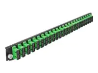 Delock Rack-Montageblech für Glasfaser-Spleißbox - Vorderseite - SC SM X 24 - grün - 1U - 48.3 cm (19") 43364