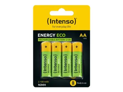 Intenso HR6 NiMH Energy Eco 2100mAh 4er Blister - Mignon AA - 2.100 mAh Wiederaufladbarer - Batterie