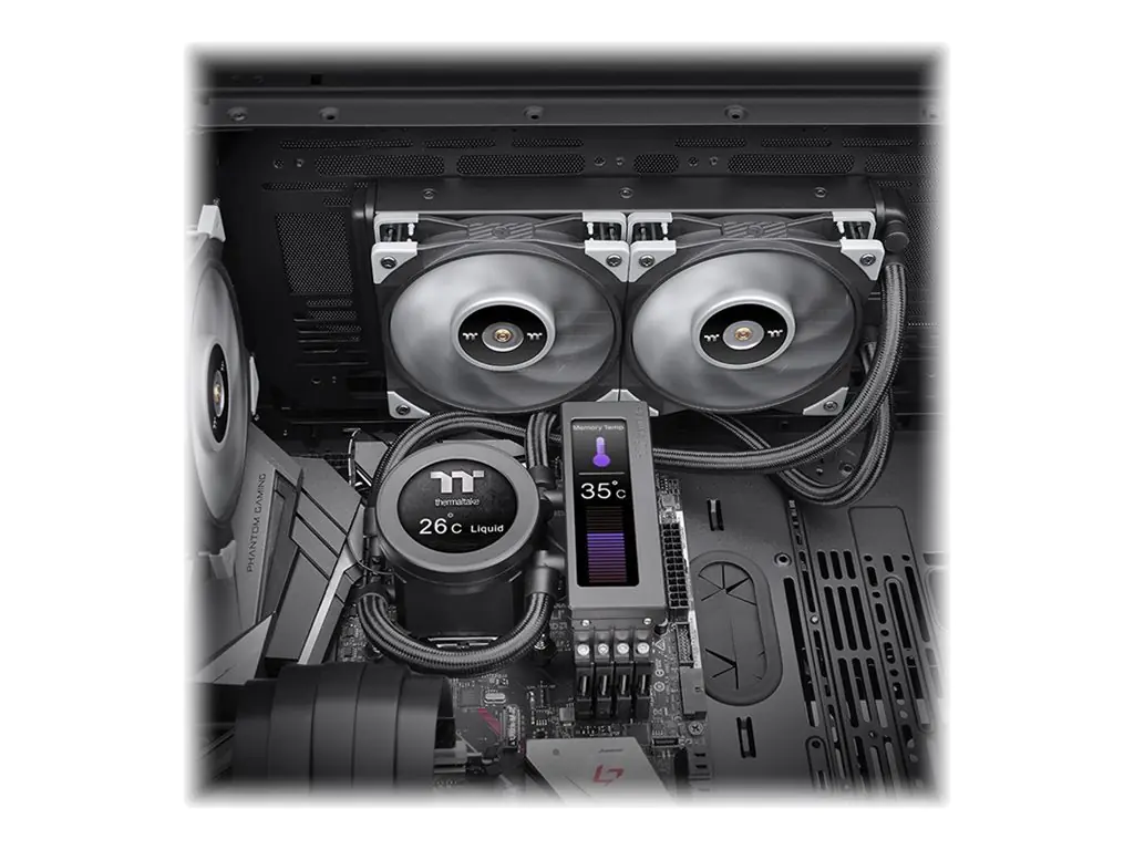 Thermaltake Floe RC Ultra 240 - Flüssigkeitskühlsystem für Prozessor und Speicher - (für: LGA1156, AM2, AM2+, LGA1366, AM3, LGA1155, AM3+, LGA2011, FM1, FM2, LGA1150, LGA2011-3, LGA1151, AM4, LGA2066, LGA1200) - Aluminium - 120 mm