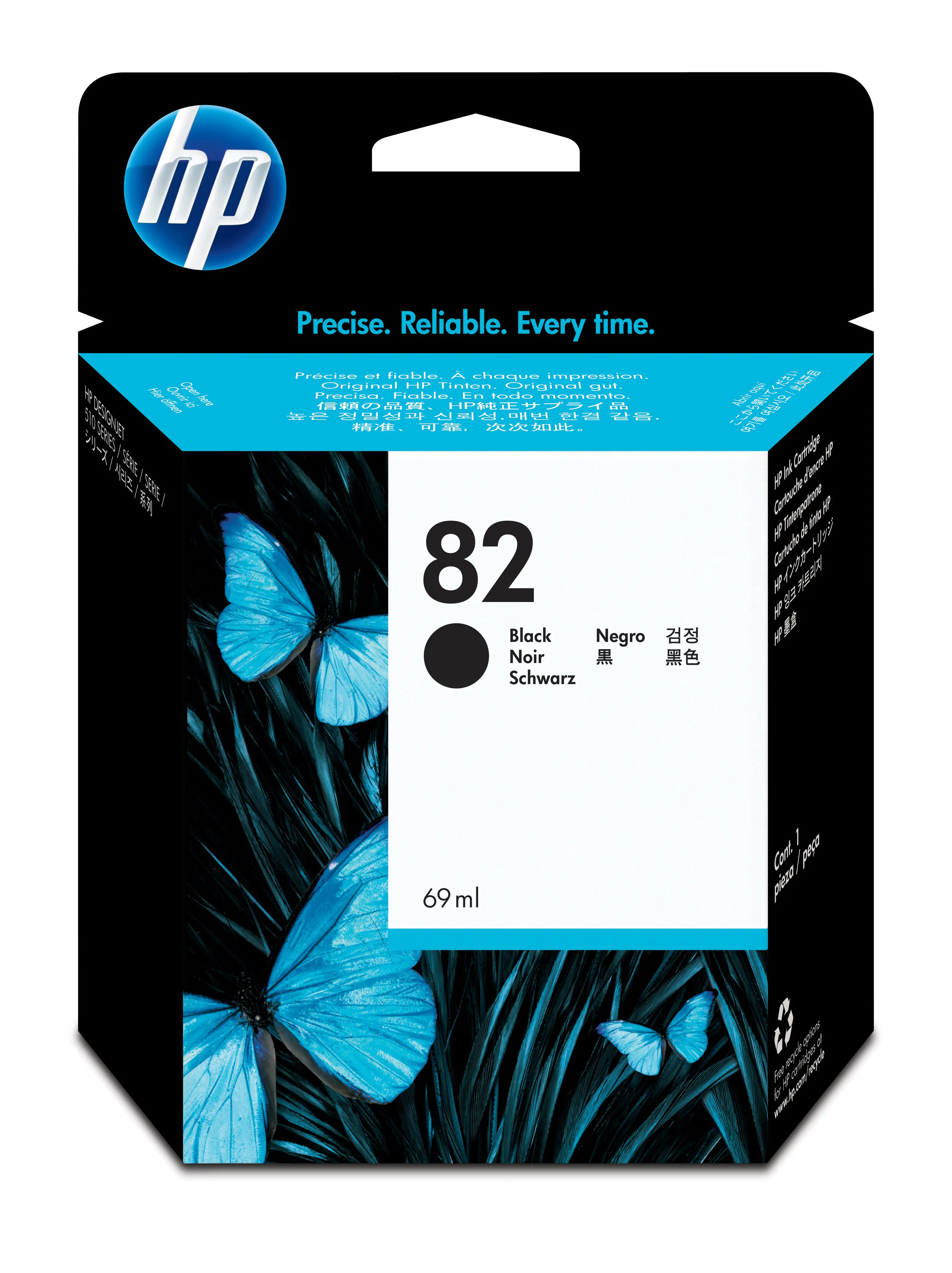 HP 82 - 69 ml - Schwarz - Original - DesignJet - Tintenpatrone - für DesignJet 111, 510, 510ps