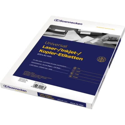 Soennecken Etikett 5765 105x41mm weiß 1.400 St./Pack.