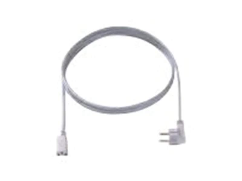 Bachmann H05VV-F 3G 1.50 mm² - Stromkabel - CEE 7/7 rechtwinklig bis IEC 60320 C13 - 250 V - 10 A - 50 cm - geformt, rund - Grau