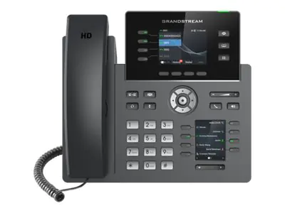 Grandstream GRP2614 - VoIP-Telefon mit Rufnummernanzeige/Anklopffunktion - IEEE 802.11a/b/g/n/ac (Wi-Fi) - dreiweg Anruffunktion - SIP, RTCP, RTP, SRTP - Betrieb von 4 Leitungen - 4 Leitungen