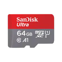 SanDisk Ultra - Flash-Speicherkarte (microSDXC-an-SD-Adapter inbegriffen) - 64 GB - A1 / UHS Class 1 / Class10 - microSDXC UHS-I