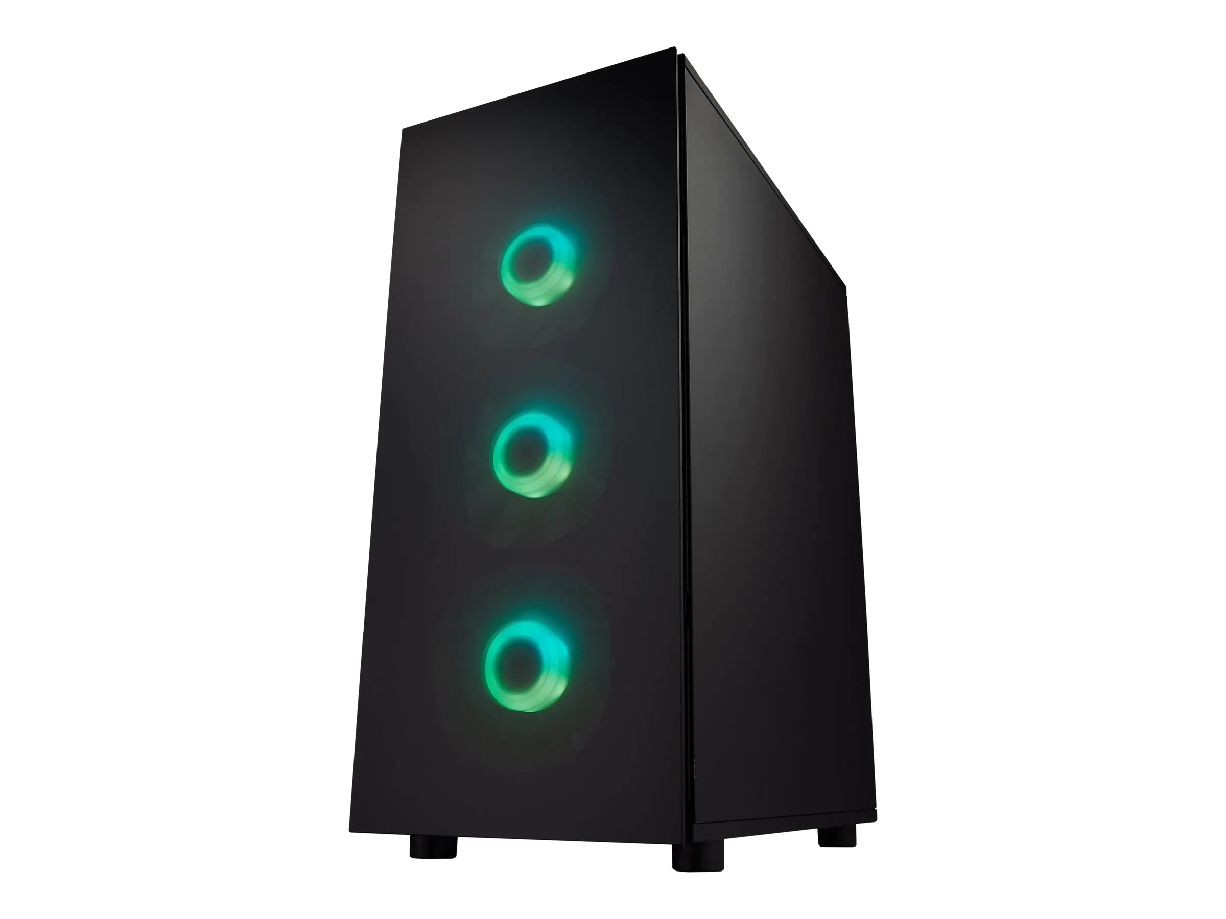 FSP CMT340 Plus - Mid tower - ATX - Seitenteil mit Fenster (gehärtetes Glas) - keine Spannungsversorgung (ATX) - Schwarz - USB/Audio
