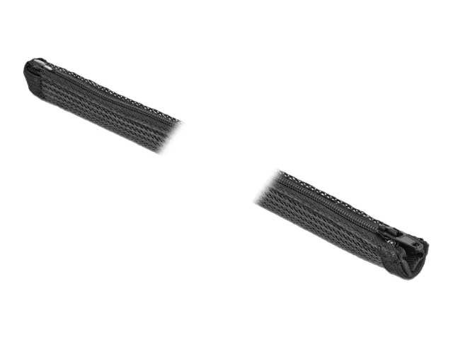 Delock Braided Sleeve with zip fastener heat-resistant - Geflechtschlauch - 2 m - Schwarz