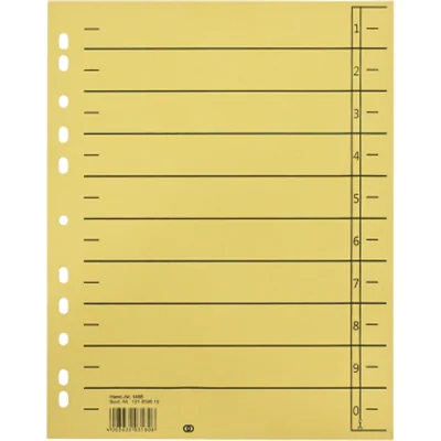 Soennecken Trennblatt oeco DIN A4 Recyclingkarton gelb schwarz 100 St./Pack.