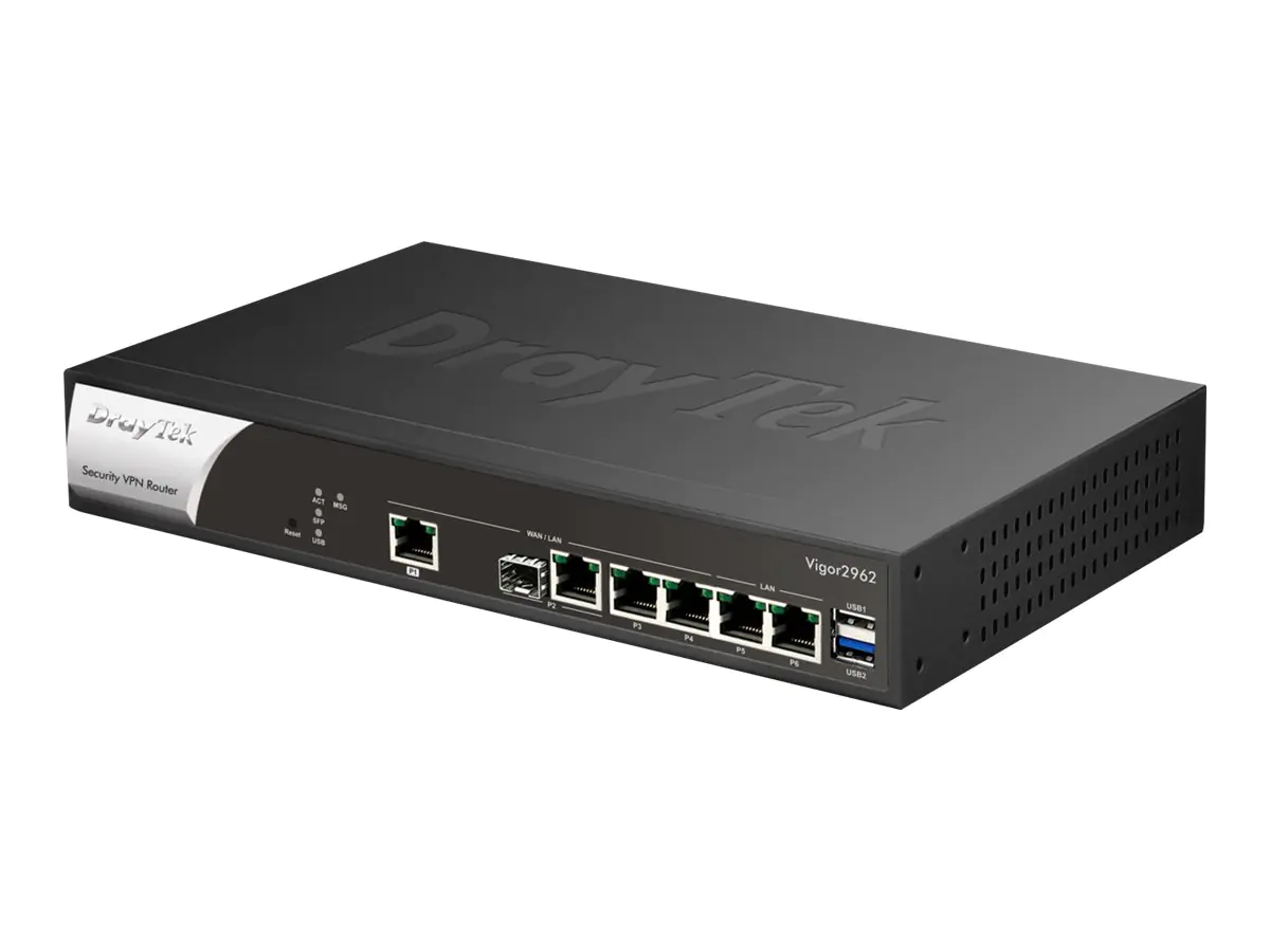 Draytek Vigor 2962 - Router 4-Port-Switch - 1GbE, 2.5GbE - WAN-Ports: 2 - an Rack montierbar