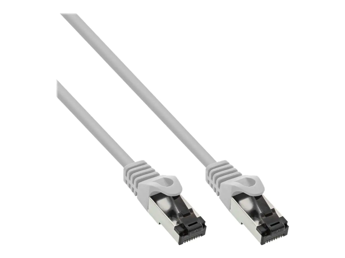 InLine - Patch-Kabel - RJ-45 (M) zu RJ-45 (M) - 1.5 m - SFTP, PiMF - CAT 8.1 - halogenfrei, rund - Grau