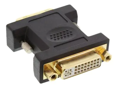 InLine - DVI-Adapter - DVI-I (W) zu DVI-D (M) - Daumenschrauben - Schwarz