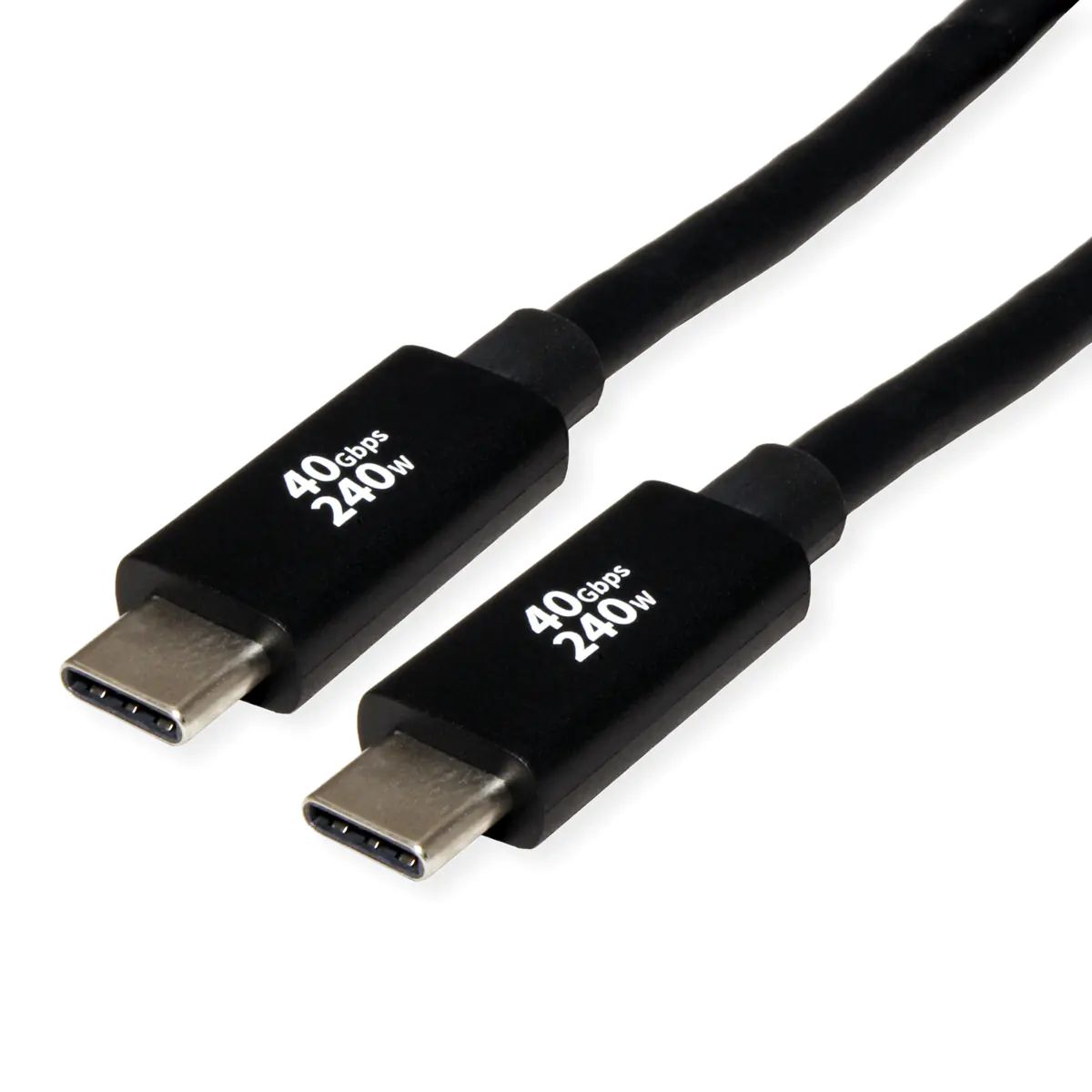 ROLINE USB4 Gen3x2 40Gbit/s Kabel C-C ST/ST 240W 2m - Kabel - Digital/Daten