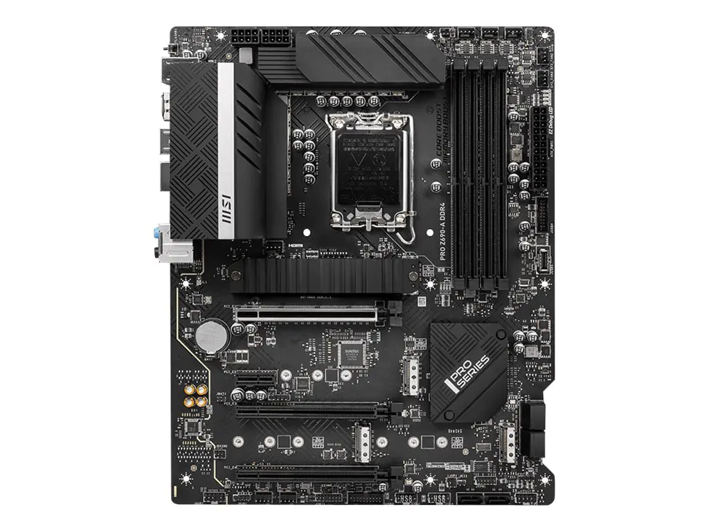 MSI PRO Z690-A DDR4 - Motherboard - ATX - LGA1700-Sockel - Z690 Chipsatz - USB-C Gen2, USB 3.2 Gen 1, USB-C Gen 2x2, USB 3.2 Gen 2 - 2.5 Gigabit LAN - Onboard-Grafik (CPU erforderlich) - HD Audio (8-Kanal)