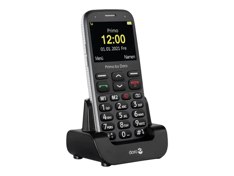 Doro Primo 368 - Feature phone - microSD slot - LCD-Anzeige - 320 x 240 Pixel - rear camera 3 MP - Graphite